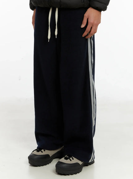 mens-double-track-wide-sweatpants-id523 / Dark blue