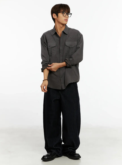 mens-suede-shirt-id524 / Dark gray