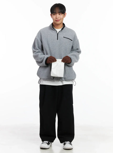 warm-fleece-quarterzip-id515 / Gray