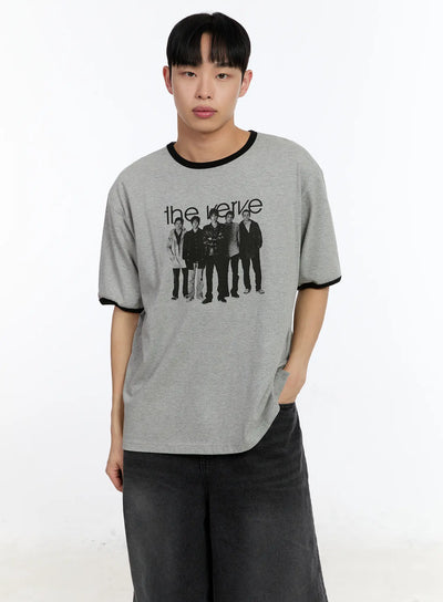 mens-graphic-print-short-sleeve-tee-ia507 / Gray