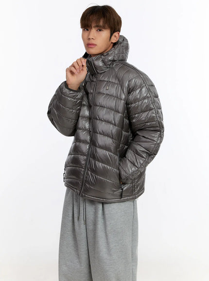 mens-lightweight-hooded-puffer-jacket-in528 / Gray