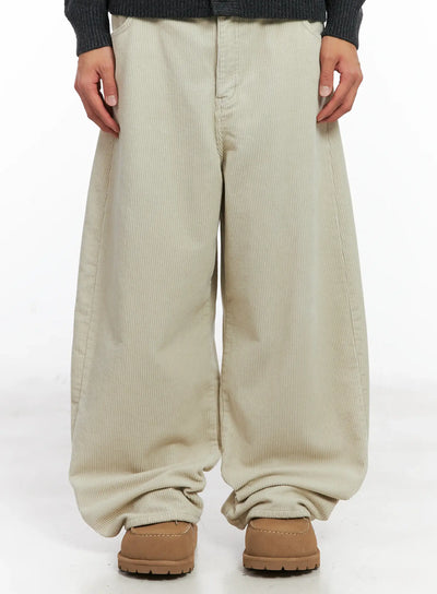 mens-corduroy-wide-cotton-pants-id511 / Light beige