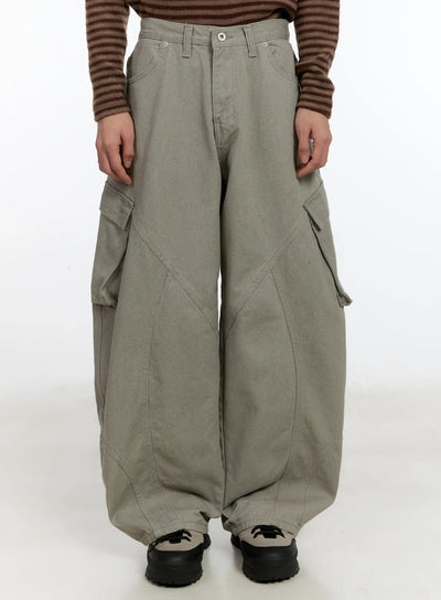 mens-slouchy-cargo-pants-id502 / Gray