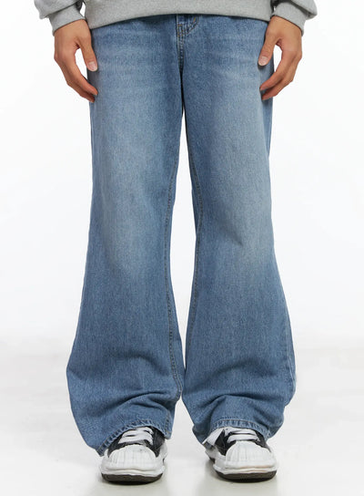 mens-semi-flared-jeans-ij514 / Light blue