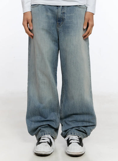 mens-washed-denim-jeans-in512 / Light blue