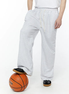 mens-wide-leg-sweatpants-light-gray-iy504 / Light gray