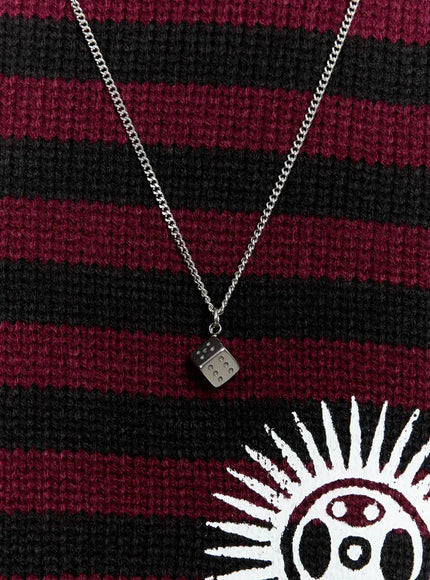 mens-cube-necklace-is529 / Silver