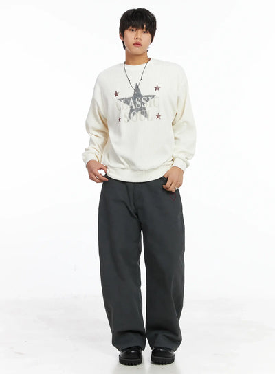 mens-vintage-style-star-sweatshirt-ij512 / White