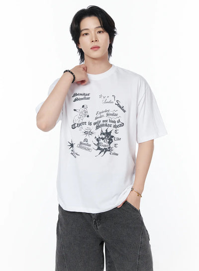 mens-bold-statement-t-shirt-iy525 / White