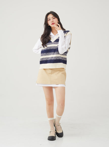 Basic Tone Down Color Crop Shirt BG23