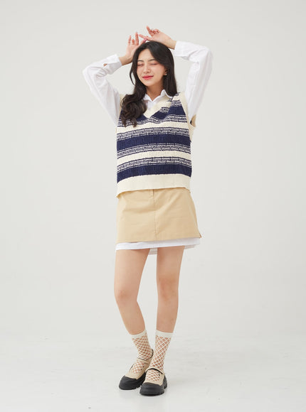 Basic Tone Down Color Crop Shirt BG23