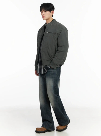 mens-two-way-zipper-biker-jacket-dark-green-if517