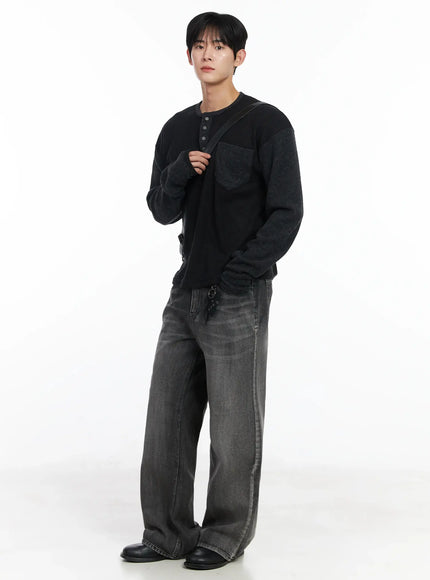 mens-dark-gray-semi-flared-jeans-ij521
