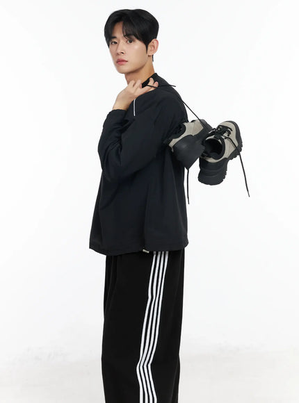 mens-graphic-crewneck-sweatshirt-im523 / Black