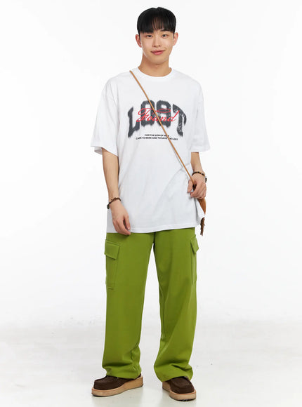 mens-casual-crewneck-graphic-tee-ia501 / White