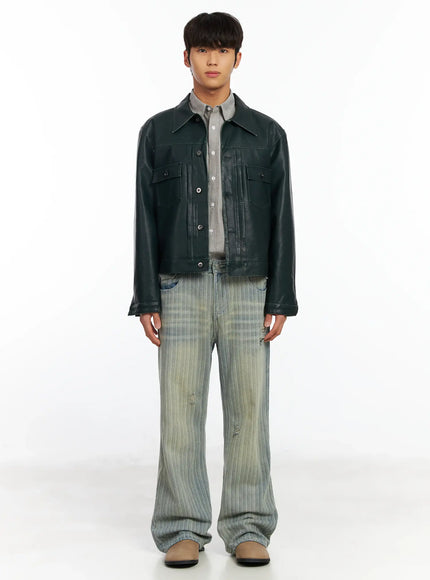 men-s-green-leather-trucker-jacket-if504