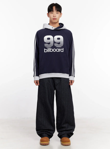 Men's 99 Billboard Print Hoodie IO523