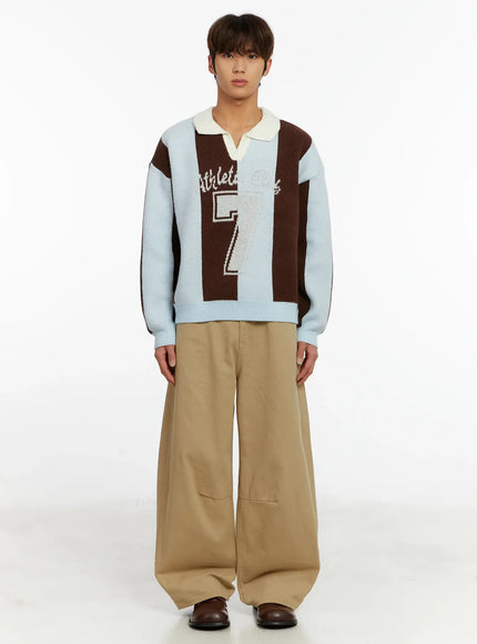 mens-curved-fit-beige-wide-leg-pants-id523