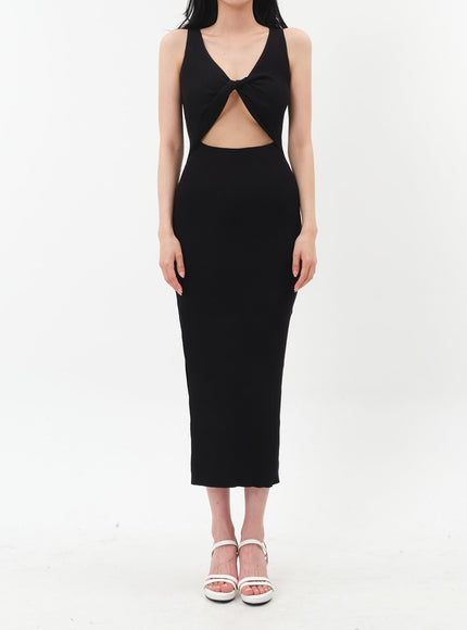 Front Cut Out Maxi Sleeveless Dress IM5