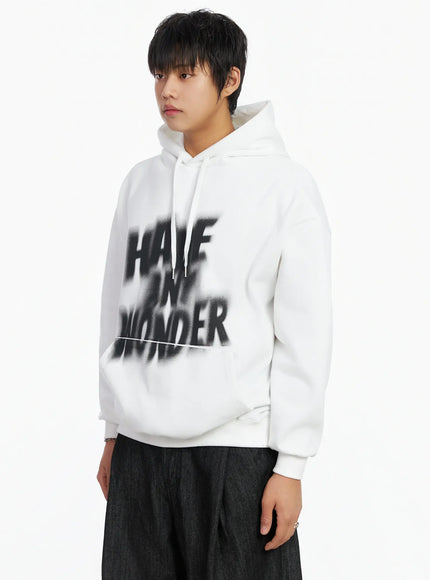 Men's Graffiti Graphic Fleece-Lined Hoodie IJ527