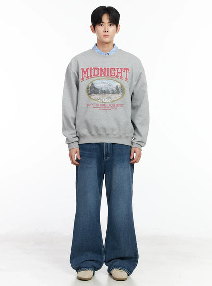 Men's Vintage Print Graphic Sweatshirt IM523