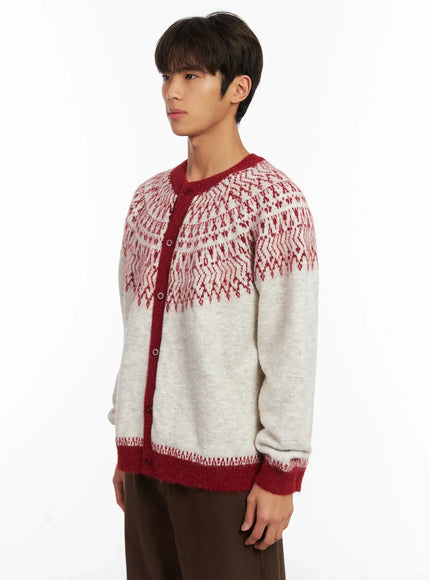 Men's Nordic Pattern Cardigan ID511