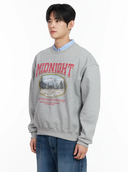 Men's Vintage Print Graphic Sweatshirt IM523