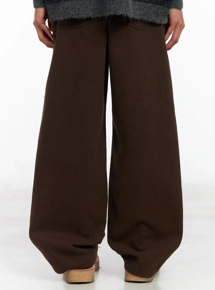 mens-brown-herringbone-wide-cotton-pants-id511