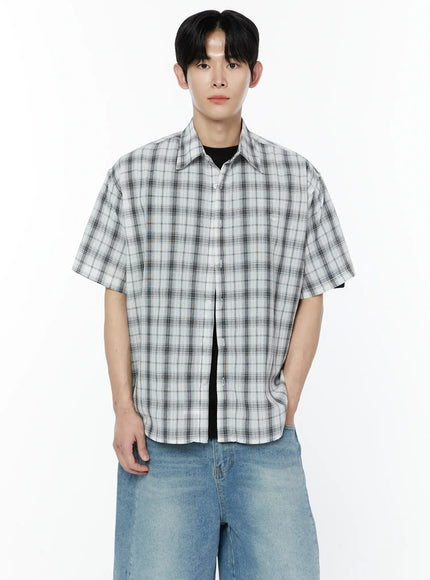 mens-plaid-short-sleeve-shirt-ia527