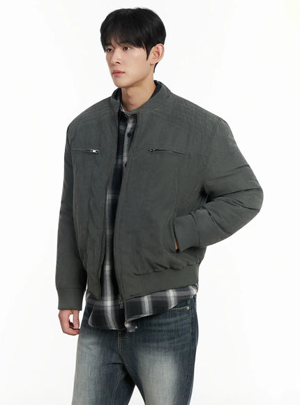 mens-two-way-zipper-biker-jacket-dark-green-if517