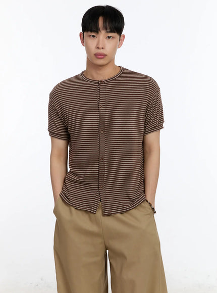 mens-striped-short-sleeve-button-up-cardigan-ia507