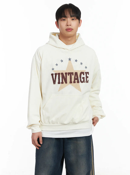 Vintage Print Graphic Hoddie ID515