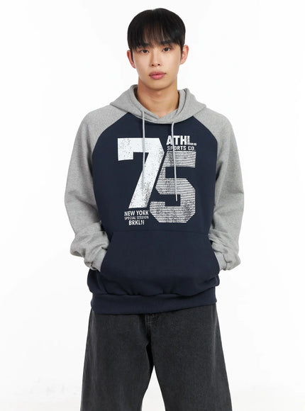 mens-retro-graphic-hoodie-im511 / Dark blue