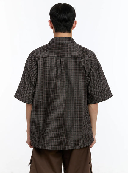 mens-plaid-short-sleeve-button-up-shirt-ia507