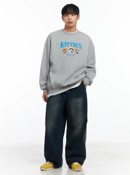 Side-Lined Wide Jeans ID515