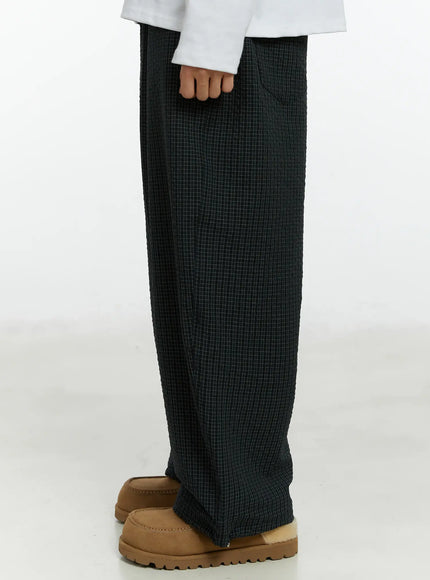 mens-mini-check-pattern-pin-tuck-wide-parachute-pants-if511