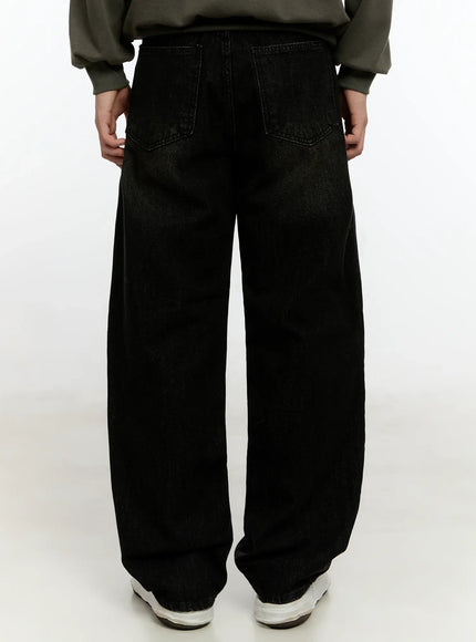 mens-wide-leg-washed-black-denim-jeans-io531