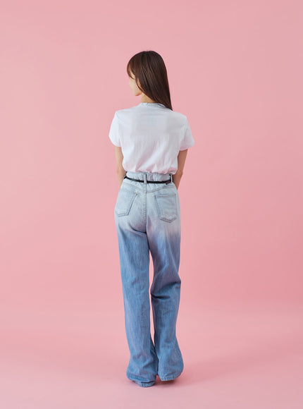 Gradient Wide Leg Jeans BY27