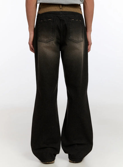 mens-two-tone-contrast-flare-jeans-in528