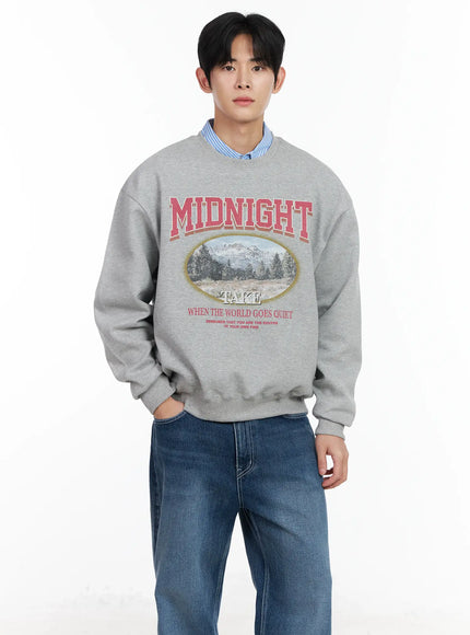 Men's Vintage Print Graphic Sweatshirt IM523
