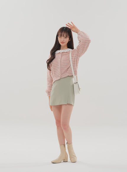 Wrap Style Mini Skirt BS-B11010502