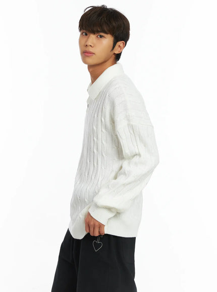 mens-cable-knit-collar-sweater-ij514