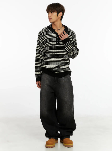 mens-striped-henley-knit-hoodie-id524