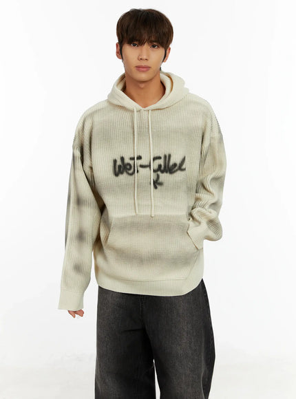 Men's Graffiti Knit Hoodie ID524
