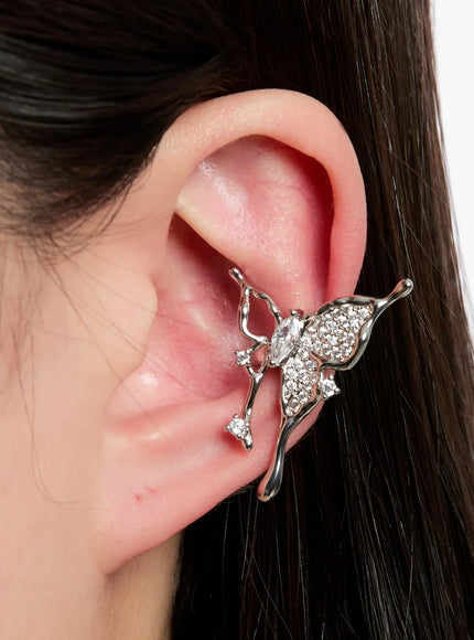 crystal-ear-cuff-in528 / Silver