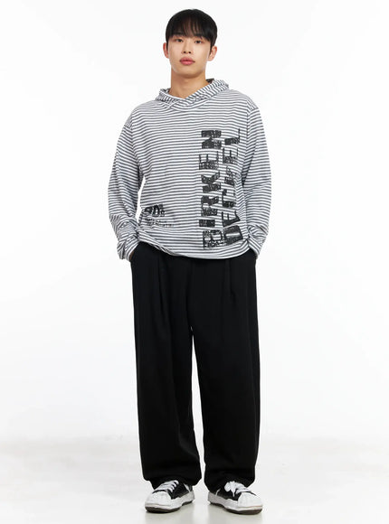 Men's  Striped Graphic Hoodie IM516