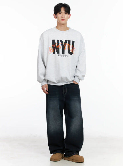 Men's Embroidered Crewneck Sweatshirt IM523