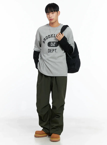 mens-casual-urban-graphic-layered-tee-in518-1 / Gray