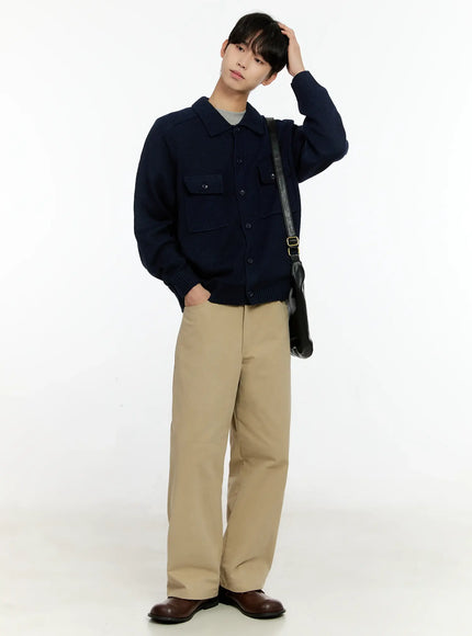 Men's Classic Wide Leg Cotton Pants IN503