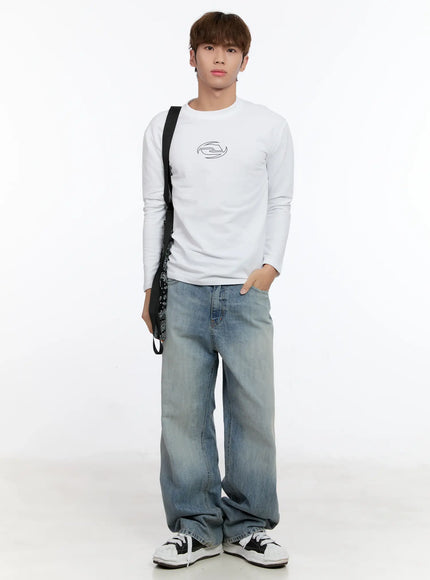 Men's Washed Denim Jeans IN512